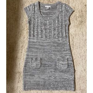 boutique / gray sweater dress
